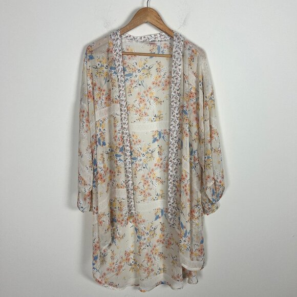 2/$20 Band of Gypsies Floral Cardgian XS/S - Picture 1 of 3